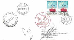 Antarctica Ross Dependency SCOTT BASE - Midwinter Airdrop 21 JE 1984 - Mailed From Japanese  Ship SHIRASE - Lettres & Documents