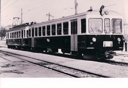 Chemin De Fer Lausanne Echallens Bercher, Train à Cheseaux, Photo 1973 LEB 55909 - Bercher