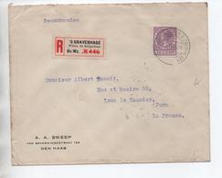 ENVELOPPE RECOMMANDEE De 'S GRAVENHAGE Pour LONS LE SAUNIER (JURA) - Postal History