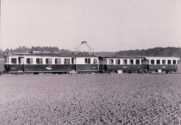 Chemin De Fer Lausanne Echallens Bercher, Train Près De Sugnens, Photo 1967 LEB 55902 - Bercher