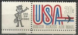 USA - 1968  Jet And USA Zip Single  MNH **  Sc C75 - 3b. 1961-... Unused