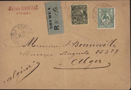 YT 91 + 97 Nouvelle Calédonie CAD Nouméa 20 Juil 17 Recommandé Vignette Bleue Nouméa R N°190 Pr Algérie - Used Stamps