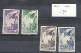 France Timbre Pour Les PTT Victimes De La Guerre N°32/33** 35/36** - War Stamps