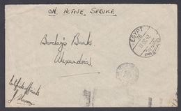 1942. ON ACTIVE SERVICE EGYPT 76 POSTAGE PREPAID 13.OC.42 + CENSOR To Alexandria, Egy... () - JF322808 - Lettres & Documents