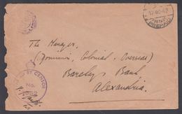 1942. PASSED BY CENSOR No. 4952 EGYPT 52 POSTAGE PREPAID 12.-OC.-42 + CENSOR To Alexa... () - JF322810 - Lettres & Documents