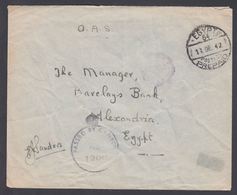 1942. PASSED BY CENSOR No. 1208 EGYPT 64 POSTAGE PREPAID 11. DE. 42 + CENSOR To Alexa... () - JF322812 - Covers & Documents