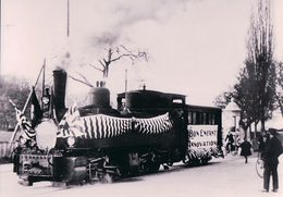 Chemin De Fer Lausanne Echallens Bercher, Train Spécial BON ENFANT à Lausanne, Photo 1925 Retirage LEB 55703 - Bercher