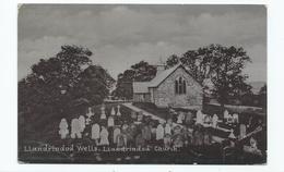 Postcard Rp Silverette Llandridndod Wells Church Tuck's Unused - Radnorshire