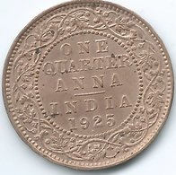 India - George V - 1925 - ¼ Anna - KM512 - AUNC - India