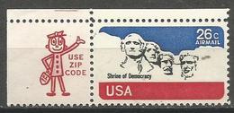 USA - 1974 Mount Rushmore Zip Single  MNH **  Sc C88 - 3b. 1961-... Nuovi