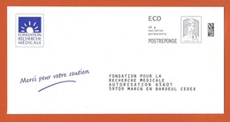ENTIERS POSTAUX PRET A POSTER TYPE CIAPPA FONDATION RECHERCHE MEDICALE - PAP : Antwoord /Ciappa-Kavena