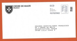 ENTIERS POSTAUX PRET A POSTER TYPE CIAPPA ORDRE DE MALTE - PAP: Antwort/Ciappa-Kavena