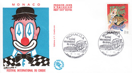 MONACO 1993, Circus Monte Carlo, Michel 2099 FDC 26817 - Cirque