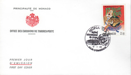 MONACO 1993, Circus Monte Carlo, Michel 2099 FDC 26818 - Cirque