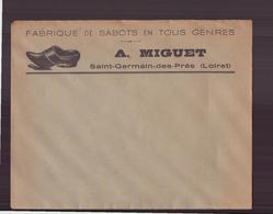 France, Enveloppe à En-tête " Miguet " Fabrique De Sabots En Tous Genres à Saint-Germain-des-Prés - Andere & Zonder Classificatie