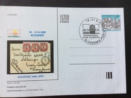 Slovaquie 2000 CDV 48 Hunfilex Enveloppe Timbrée Hongrois Cachet Feldpost 1898 - Postales