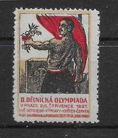 Tchécoslovaquie - Vignette Olympiades 1927 - Neuf ** Sans Charnière - TB - Otros & Sin Clasificación