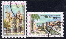 Cyprus Turkish 1976 Definitive Surcharges Set Of 2, Used, SG 25/6 (A) - Gebraucht