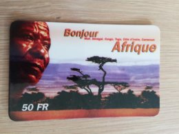 FRANCE/FRANKRIJK  50 FF BONJOUR AFRIQUE    PREPAID  USED    ** 1466** - Nachladekarten (Handy/SIM)