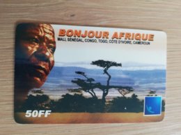 FRANCE/FRANKRIJK  50 FF BONJOUR AFRIQUE    PREPAID  USED    ** 1467** - Nachladekarten (Handy/SIM)