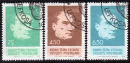 Cyprus Turkish 1978 Kemal Ataturk Commemoration Set Of 3, Used, SG 71/3 (A) - Usati