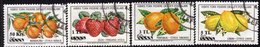 Cyprus Turkish 1979 Surcharges On Fruits Stamps Set Of 4, Used, SG 74/7 (A) - Gebruikt