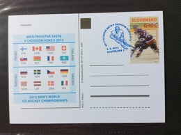 Championnat Du Monde De Ice Hockey Sur Glace - 2012 Carte Oblitérée En 3D Les 4 Poules - Postkaarten