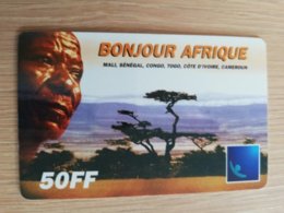 FRANCE/FRANKRIJK  50 FF BONJOUR AFRIQUE    PREPAID  USED    ** 1469** - Mobicartes: Móviles/SIM)