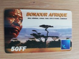 FRANCE/FRANKRIJK  50 FF BONJOUR AFRIQUE    PREPAID  USED    ** 1471** - Nachladekarten (Handy/SIM)