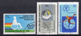 Cyprus Turkish 1981 Commemorations Set Of 3, Used, SG 117/9 (A) - Usados