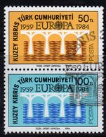 Cyprus Turkish 1984 Europa Bridges Vertical Pair, Used, SG 148/9 (A) - Usati