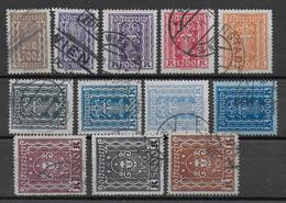 AUTRICHE - 1923 - SERIE COMPLETE YVERT N° 314/325 OBLITERES  - COTE = 30 EUR. - - Gebruikt