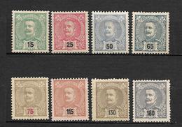 Portugal 1898-1905 - D. Carlos - Serie Completa MLH - Afinsa 140/147 - Neufs