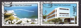 Cyprus Turkish 1987 Modern Development II Set Of 2, Used, SG 223/4 (A) - Gebraucht