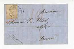 /!\ 7080 Suisse : Kanton Bern Revenue Sur Lettre - 1843-1852 Timbres Cantonaux Et  Fédéraux