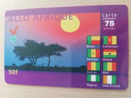 FRANCE/FRANKRIJK  ALLO   AFRICA  75 UNITS PREPAID  USED    ** 1509** - Mobicartes: Móviles/SIM)