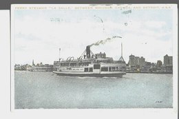 Ferry Steamer "La Salle" Between Windsor. Canada And Detroit USA. à Mme Renée Doyen à Paris 16°. 1927. - Windsor