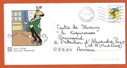 ENTIERS POSTAUX PRET A POSTER  Theme BANDE DESSINE TINTIN TOURNESOL PATIN A ROULETTE - Listos A Ser Enviados: Otros (1995-...)