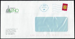 Andorre 2007 Oblitéré Used Armoiries Blason Sur Enveloppe Farmàcia Galeno Andorra La Vella - Storia Postale