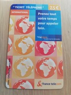 FRANCE/FRANKRIJK  TICKET TELE PHONE ¼ 7,5 PREPAID  MINT     ** 1519** - Voorafbetaalde Kaarten: Gsm