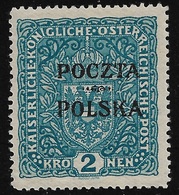 POLONIA - 1919 - VALORE NUOVO CON T.L. DA 2 K. D' AUSTRIA SOPRASTAMPATO - IN BUONE CONDIZIONI. - Ungebraucht