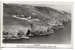Real Photo Postcard, Swanage Anvil Point Lighthouse, And The Dorset Coastline. Air Photograph. - Swanage