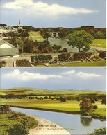 TWO COLOURED POSTCARDS RIVER TWEED AND COLDSTREAM BRIDGE AND CHEVIOT HILLS - BORDERS - BERWICKSHIRE - Berwickshire