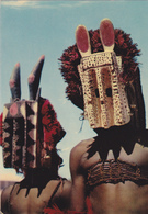 MASQUE AFRICAIN DU MALI,african Mask,DOGON,rare,afrique,CORRESPONDANCE DOCTEUR MEREAUD DE LYON,PUB SOUFRANE AU DOS,SERUM - Mali