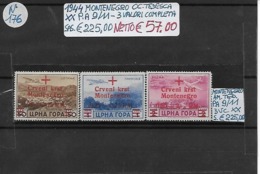 MONTENEGRO **1944 OCCUPAZIONE TEDESCA, POSTA AEREA - Ocu. Alemana: Montenegro