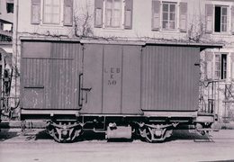 Chemin De Fer Lausanne Echallens Bercher, Wagon Marchandises à Echallens, Photo 1960 BVA LEB 79.11 - Bercher