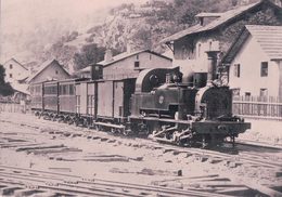 Chemin De Fer Lausanne Echallens Bercher, Ancien Train Du LEB, Photo 1872 Retirage BVA LEB 79.1 - Bercher