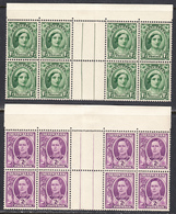 Australia 1948-56 Mint No Hinge/mounted, See Notes, No Wmk, Gutter Block Of 8, Sc# ,SG 229-230 - Ongebruikt