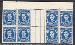 Australia 1942-50 Mint No Hinge/mounted, See Notes, Wmk 15, Gutter Block Of 8, Sc# ,SG 207 - Mint Stamps