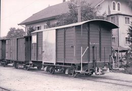 Chemin De Fer Lausanne Echallens Bercher, Wagons Marchandises à Echallens, Photo 1962 BVA LEB 193.9 - Bercher